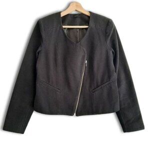 JOE'S JEANS Canvas Moto Bomber Textile Jacket Black Sz S